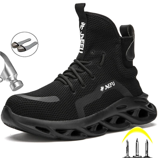 Indestructible Steel Toe Work Boots – Anti-Puncture, Winter Safety Sneakers