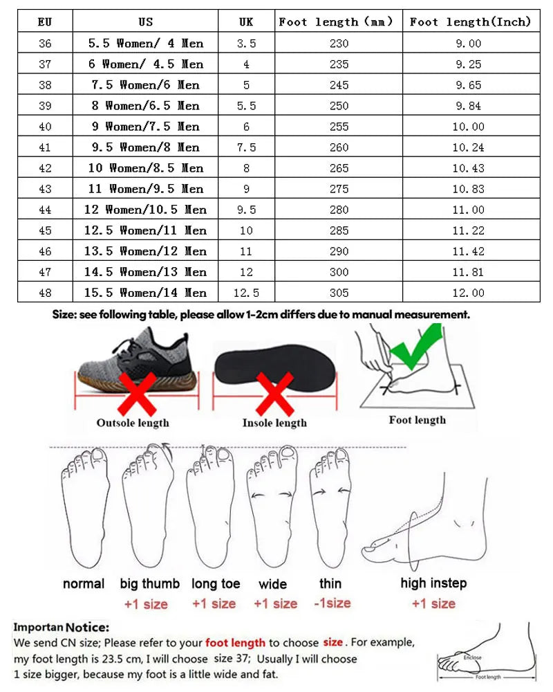 SUADEX S1 Safety Boots – Unisex Steel Toe Anti-Smash