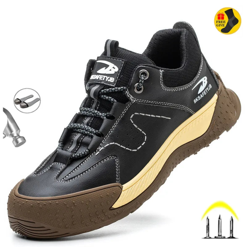 Insulated Composite Toe Work Shoes – Indestructible, Anti-Smash, Anti-Puncture Leather Safety Sneakers