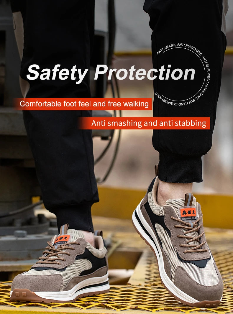 Lightweight Steel Toe Safety Sneakers – Industrial Work & Sport Shoes