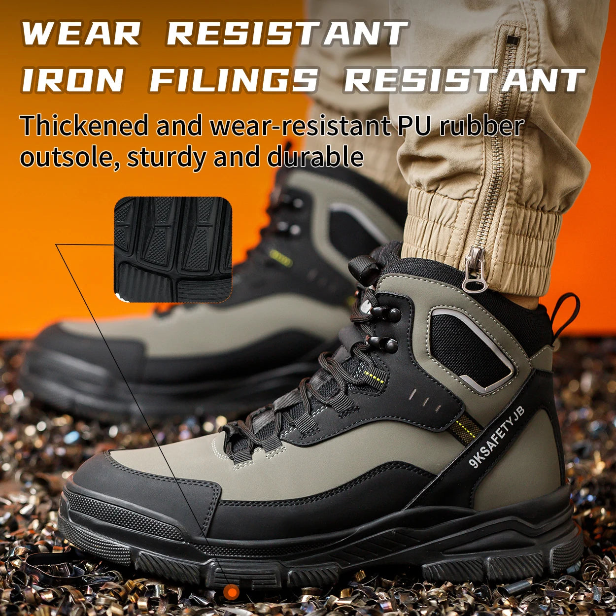 Steel Toe Work Safety Boots – Comfortable, High-Top Industrial Military-Style Sneakers