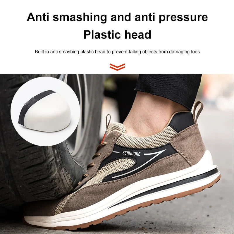 Lightweight Steel Toe Safety Sneakers – Industrial Work & Sport Shoes