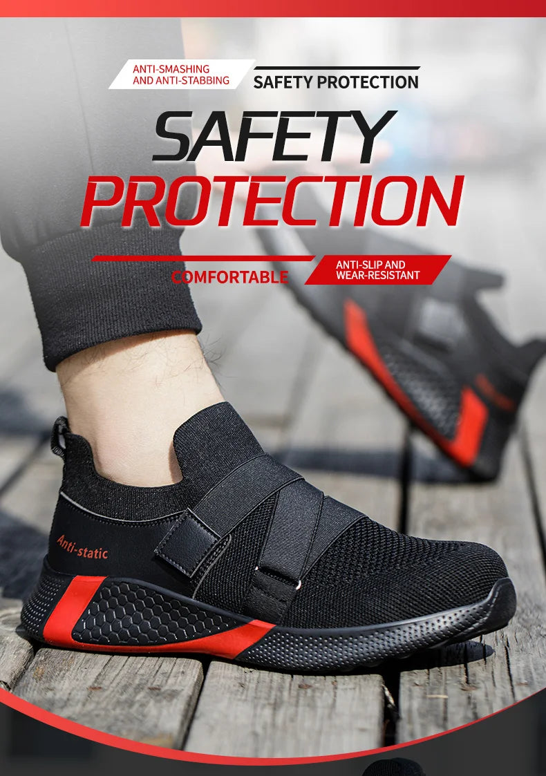 Lightweight Steel Toe Safety Shoes – Anti-Smash, Indestructible Work Sneakers