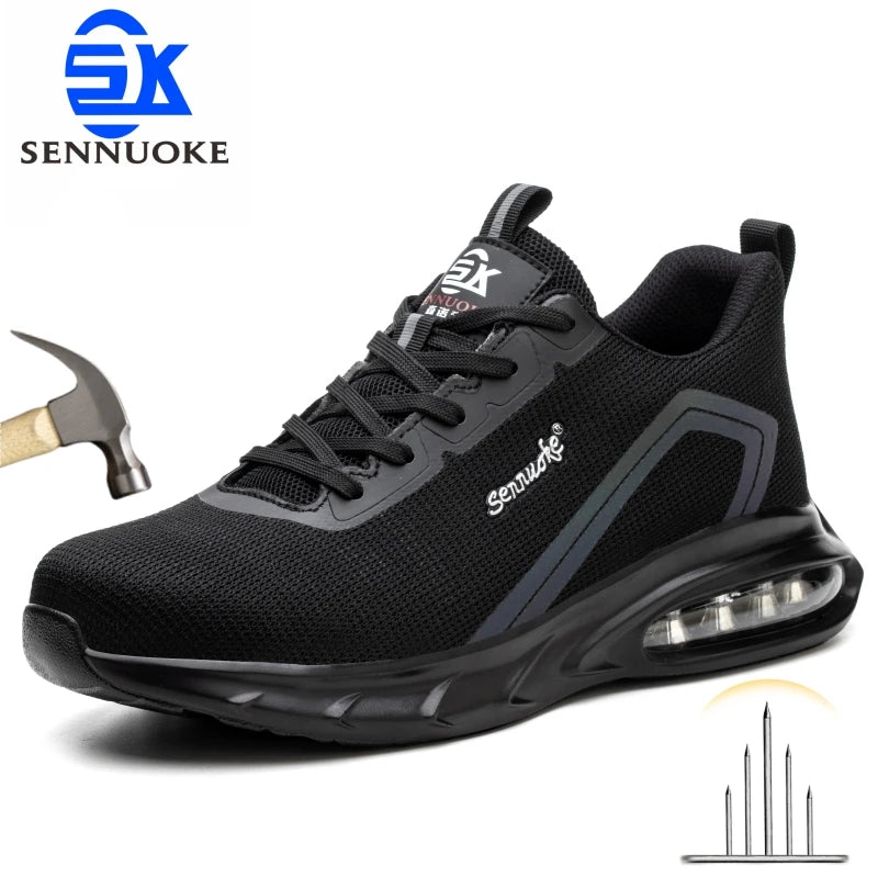 Lightweight Steel Toe Safety Sneakers – Soft Toe, Industrial Work Shoes, Free Shipping