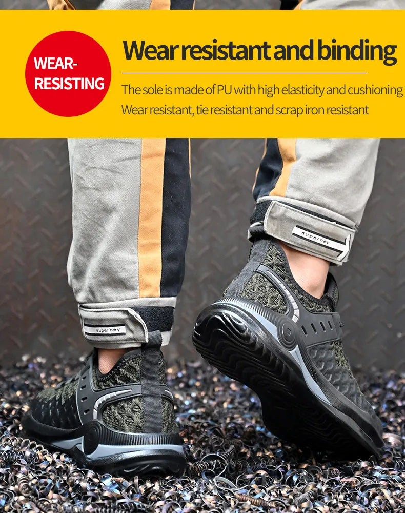 Steel Toe Safety Boots – Indestructible, Lightweight, Puncture-Proof Work Sneakers