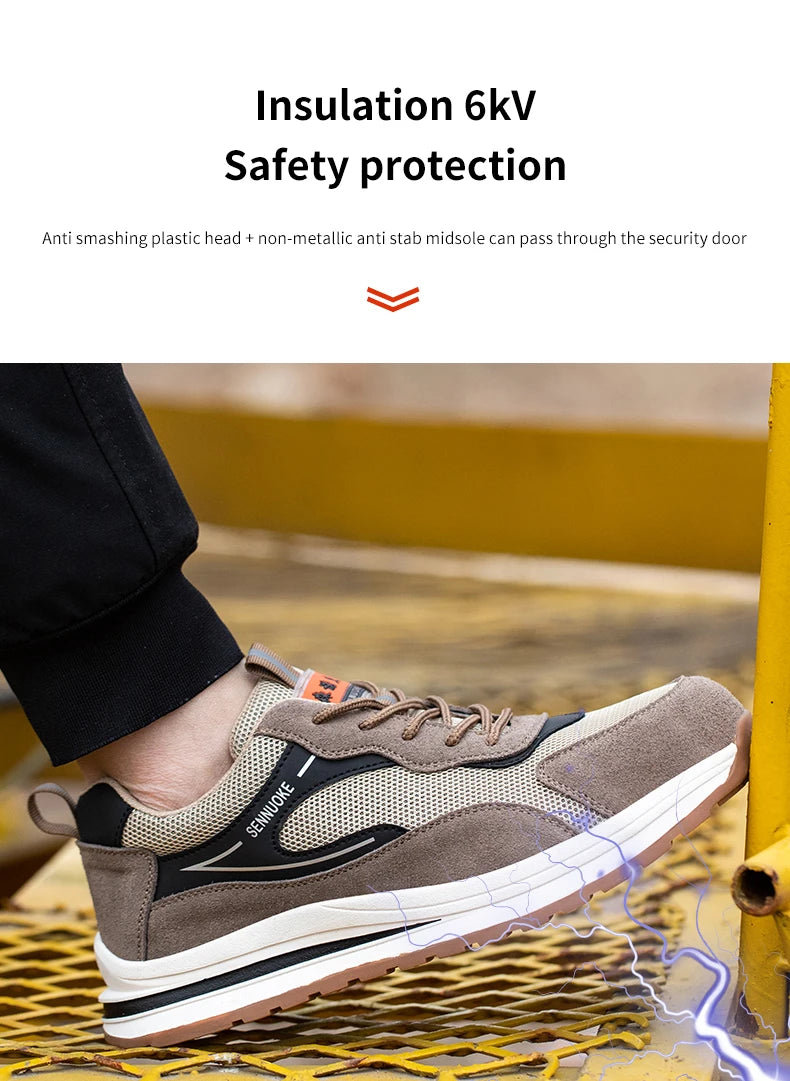 Lightweight Steel Toe Safety Sneakers – Industrial Work & Sport Shoes