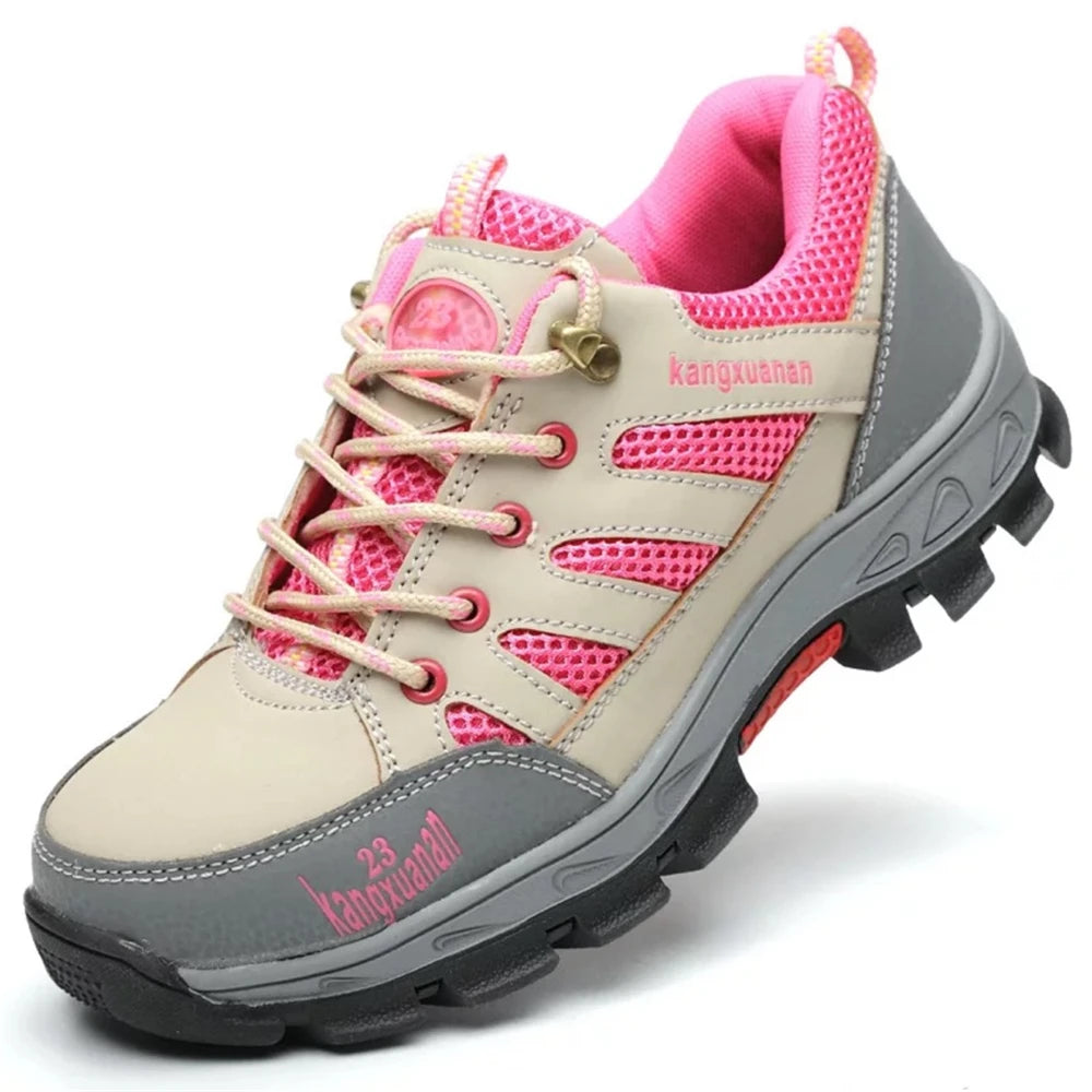 Lightweight Steel Toe Work Shoes – Breathable, Anti-Smash, Anti-Skid Mesh Safety Sneakers