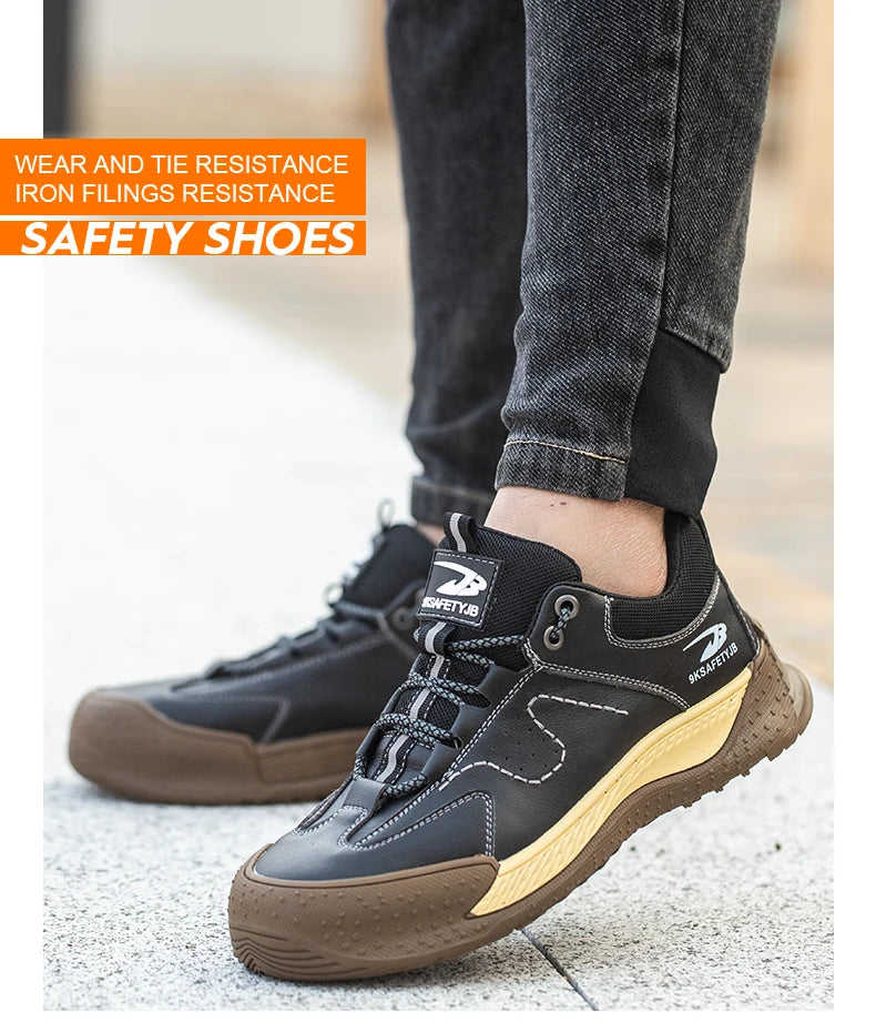 Insulated Composite Toe Work Shoes – Indestructible, Anti-Smash, Anti-Puncture Leather Safety Sneakers