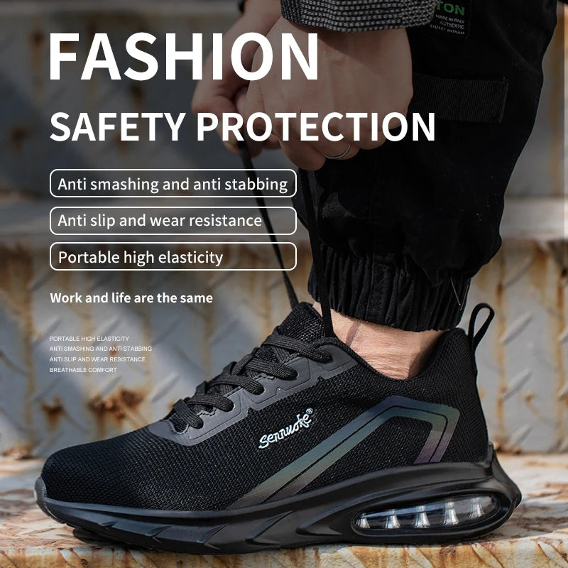 Lightweight Steel Toe Safety Sneakers – Soft Toe, Industrial Work Shoes, Free Shipping