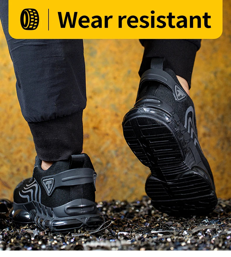 Rotary Button Safety Shoes – Anti-Impact, Anti-Piercing, Fashionable Work Sneakers