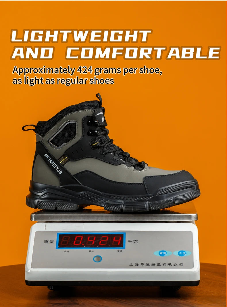 Steel Toe Work Safety Boots – Comfortable, High-Top Industrial Military-Style Sneakers