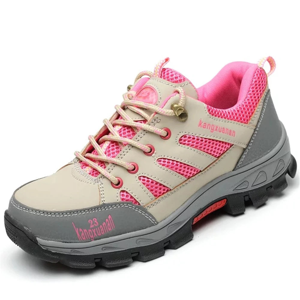 Lightweight Steel Toe Work Shoes – Breathable, Anti-Smash, Anti-Skid Mesh Safety Sneakers