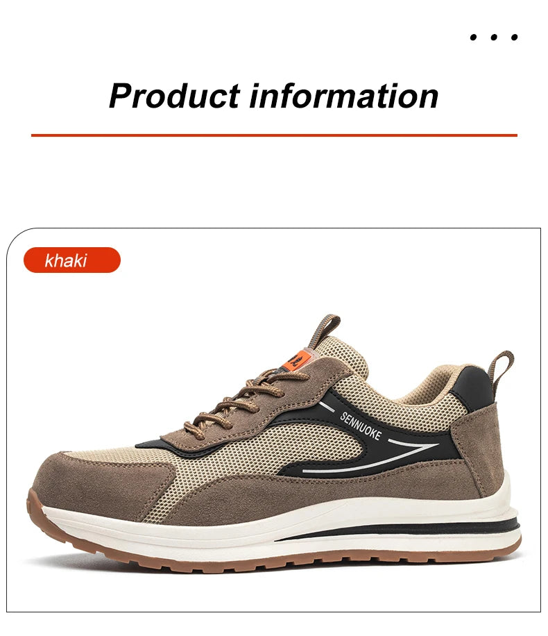 Lightweight Steel Toe Safety Sneakers – Industrial Work & Sport Shoes