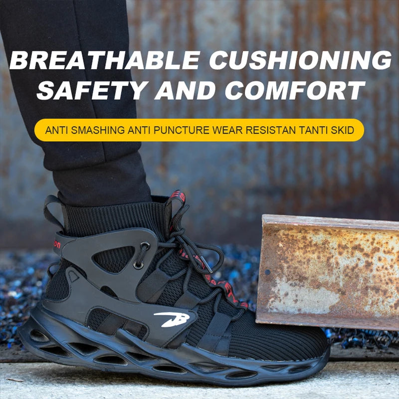 Indestructible Steel Toe Work Boots – Puncture-Proof Safety Sneakers