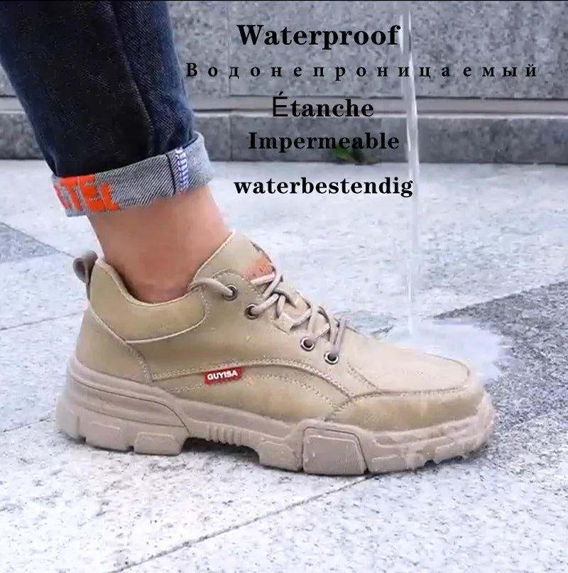 Waterproof Safety Shoes – Breathable, Indestructible, Non-Slip Construction Boots